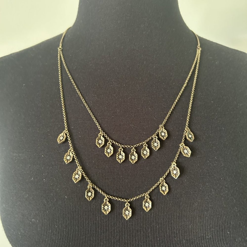 J.Crew Two-layered Gold Dainty Necklace